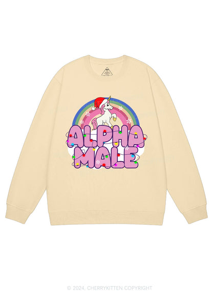 Christmas Alpha Male Y2K Sweatshirt Cherrykitten