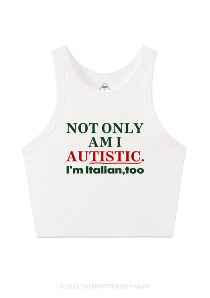 Not Only Autistic Y2K Crop Tank Top Cherrykitten