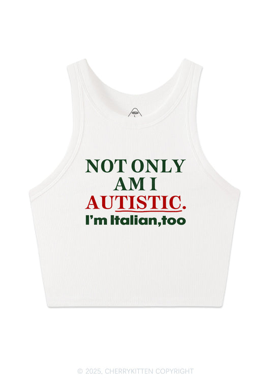 Not Only Autistic Y2K Crop Tank Top Cherrykitten