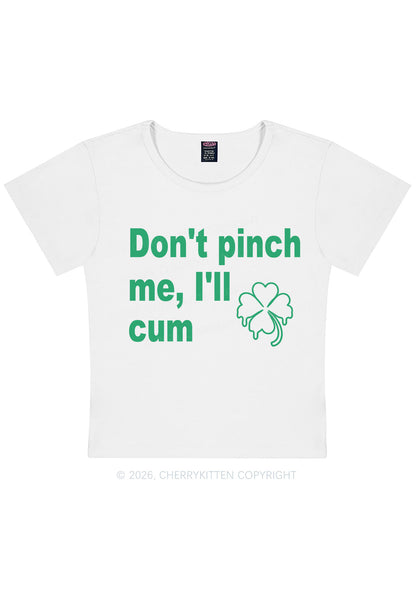 Dont Pinch Me St Patricks Y2K Baby Tee Cherrykitten