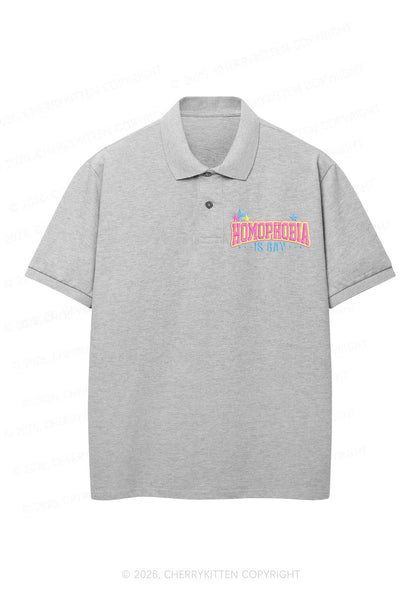 Embroidered Homophobia Is Gay Pride Y2K Polo Shirts Cherrykitten