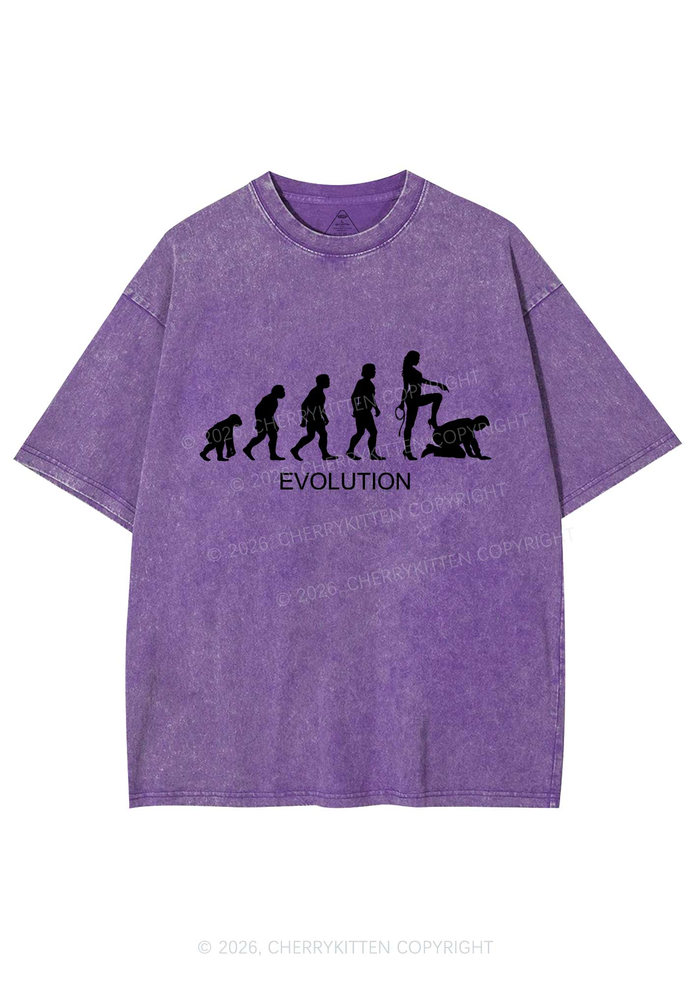 Female Evolution Y2K Shirts Washed Tee Cherrykitten