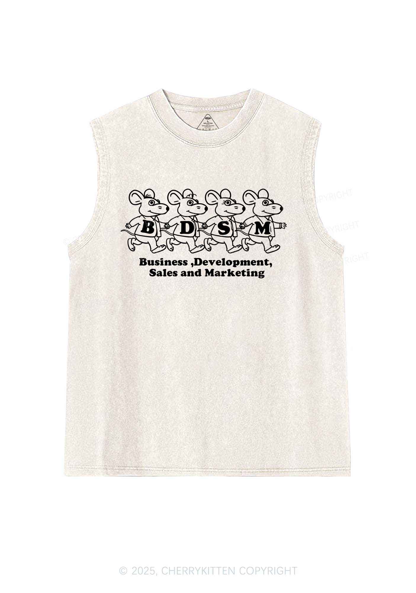 BDSM Rats Y2K Washed Muscle Tank Cherrykitten