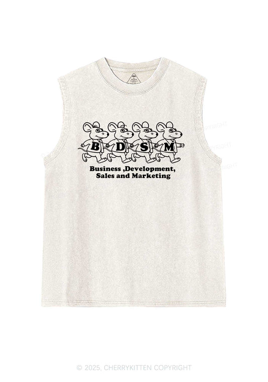 BDSM Rats Y2K Washed Muscle Tank Cherrykitten