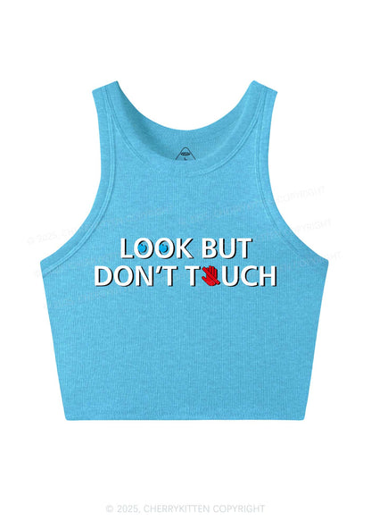 Look Dont Touch Y2K Crop Tank Top Cherrykitten