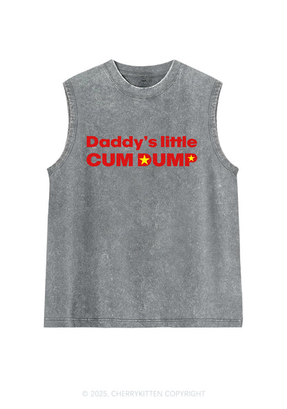 Daddys Little Cum Dump Y2K Washed Muscle Tank Cherrykitten
