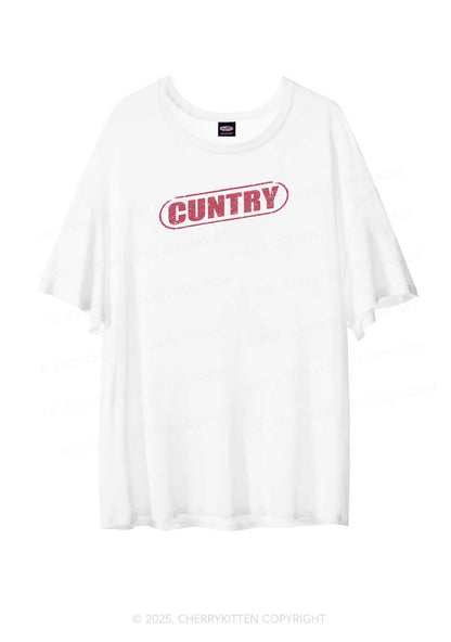 Cuntry Y2K Sheer Boyfriend Tee Cherrykitten