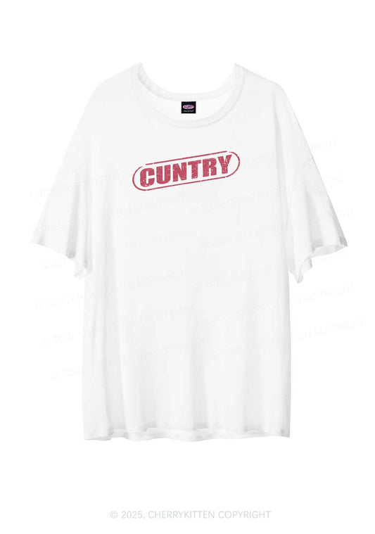 Cuntry Y2K Sheer Boyfriend Tee Cherrykitten