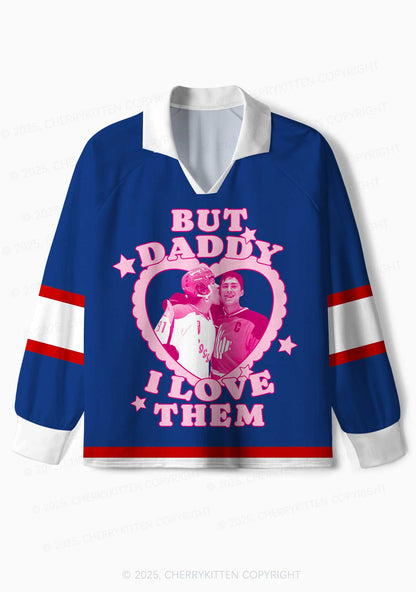 But Daddy I Love Them HR Y2K Long Sleeve Sport Jersey Shirts Cherrykitten