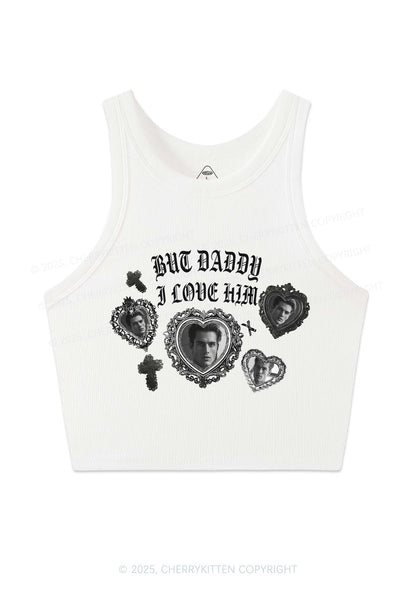 Gothic But Daddy I Love Him Y2K Crop Tank Top Cherrykitten