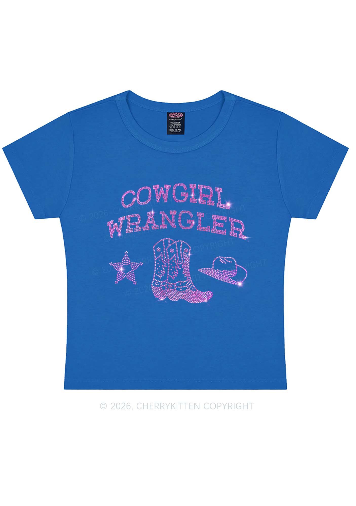 Rhinestone Cowgirl Wrangler Boots Pride Y2K Baby Tee Cherrykitten
