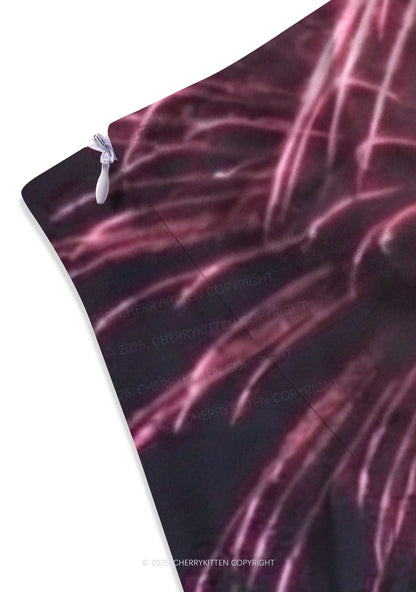 Crowned Rats Valentine's Day Y2K Print Mini Skirt Cherrykitten