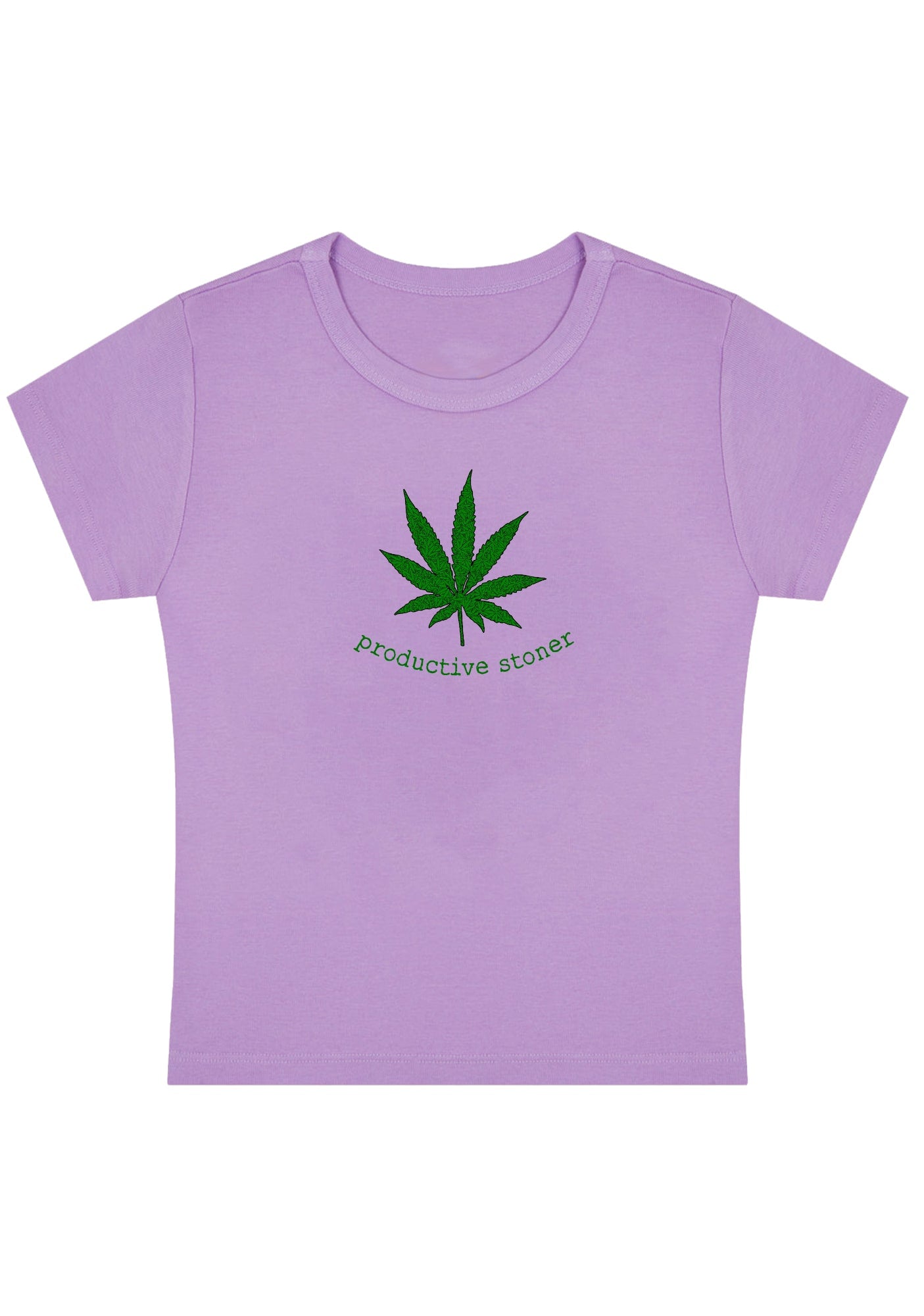 Productive Stoner Y2K Baby Tee