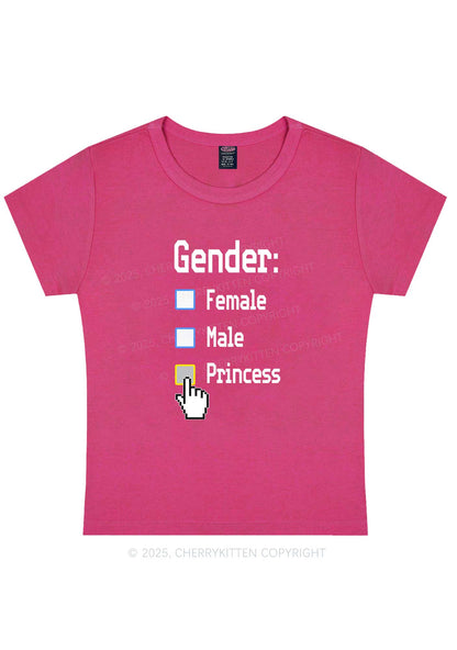 Gender Princess Pride Y2K Baby Tee Cherrykitten