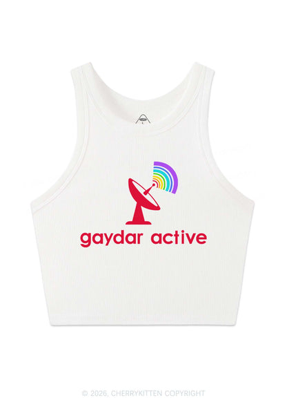 Gaydar Active Pride Y2K Crop Tank Top Cherrykitten