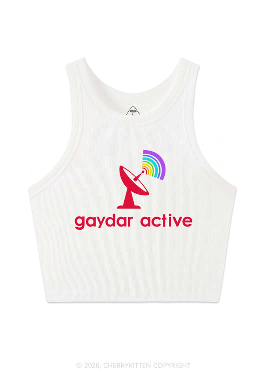 Gaydar Active Pride Y2K Crop Tank Top Cherrykitten