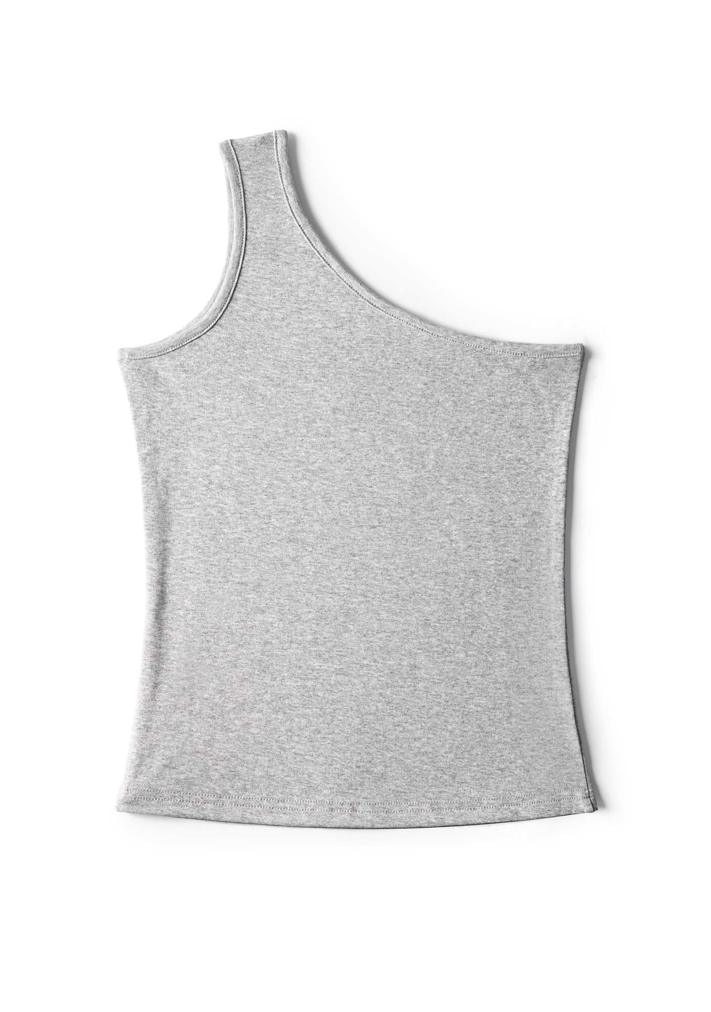 Plain Y2K One Shoulder Tank Top Cherrykitten