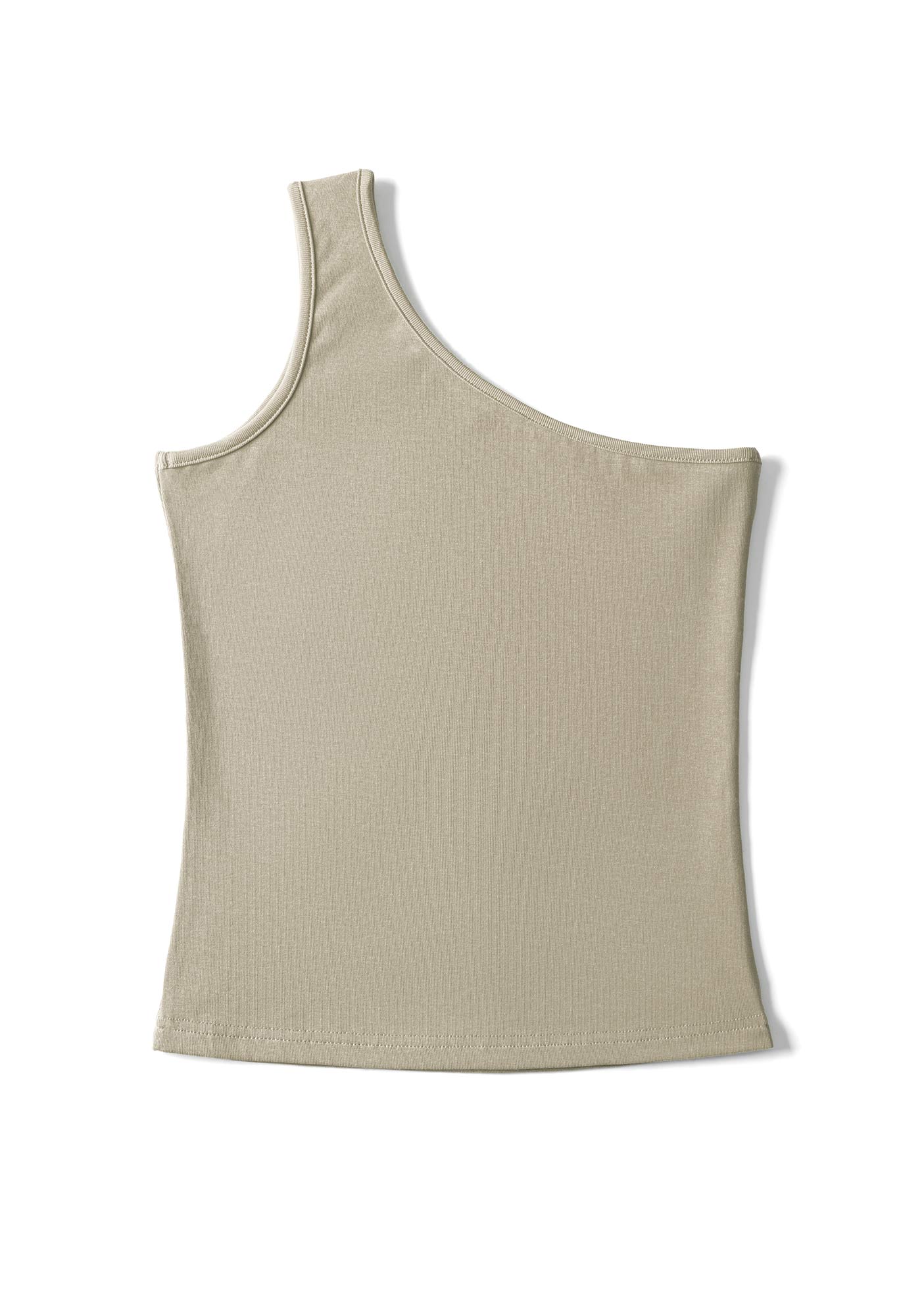 Plain Y2K One Shoulder Tank Top Cherrykitten