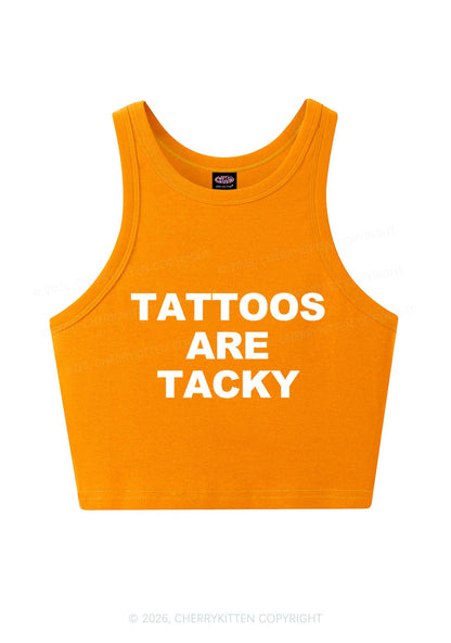 Tattoos Are Tacky Y2K Crop Tank Top Cherrykitten