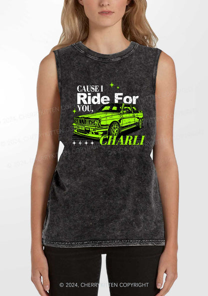 Ride For CX Y2K Washed Tank Cherrykitten