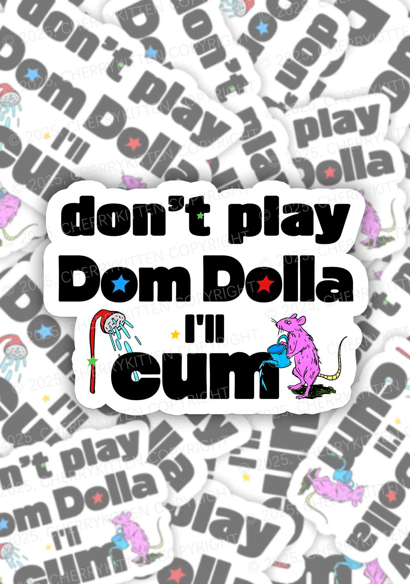 Do Not Play Dom 1Pc Y2K Sticker Cherrykitten