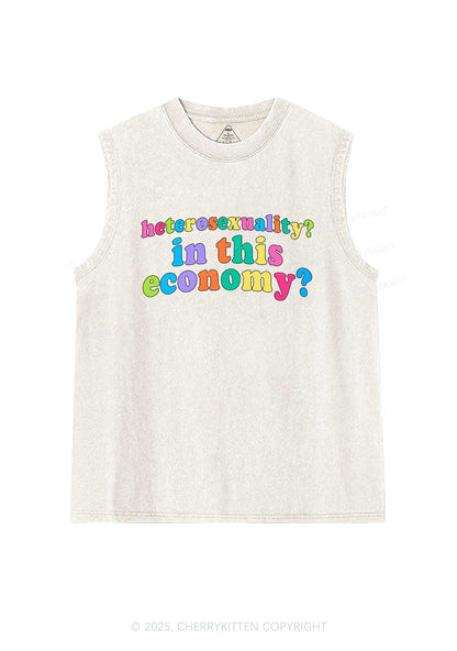 Heterosexuality In This Economy Pride Y2K Washed Muscle Tank Cherrykitten