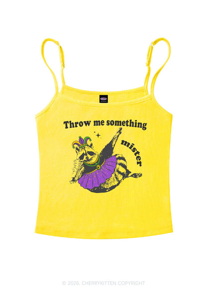 Throw Me Something Mister Raccoon Y2K Spaghetti Strap Cami Cherrykitten