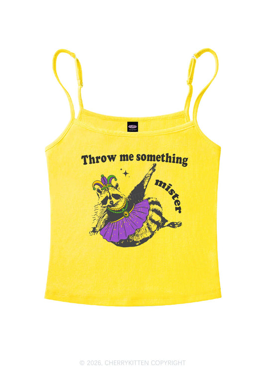 Throw Me Something Mister Raccoon Y2K Spaghetti Strap Cami Cherrykitten
