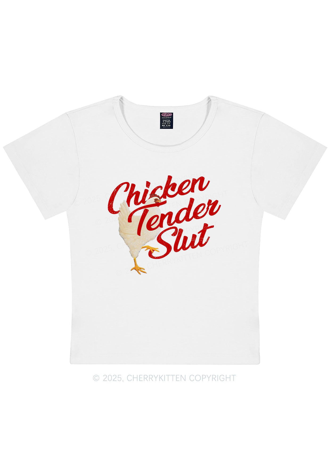 Chicken Tender Slxt Y2K Baby Tee Cherrykitten