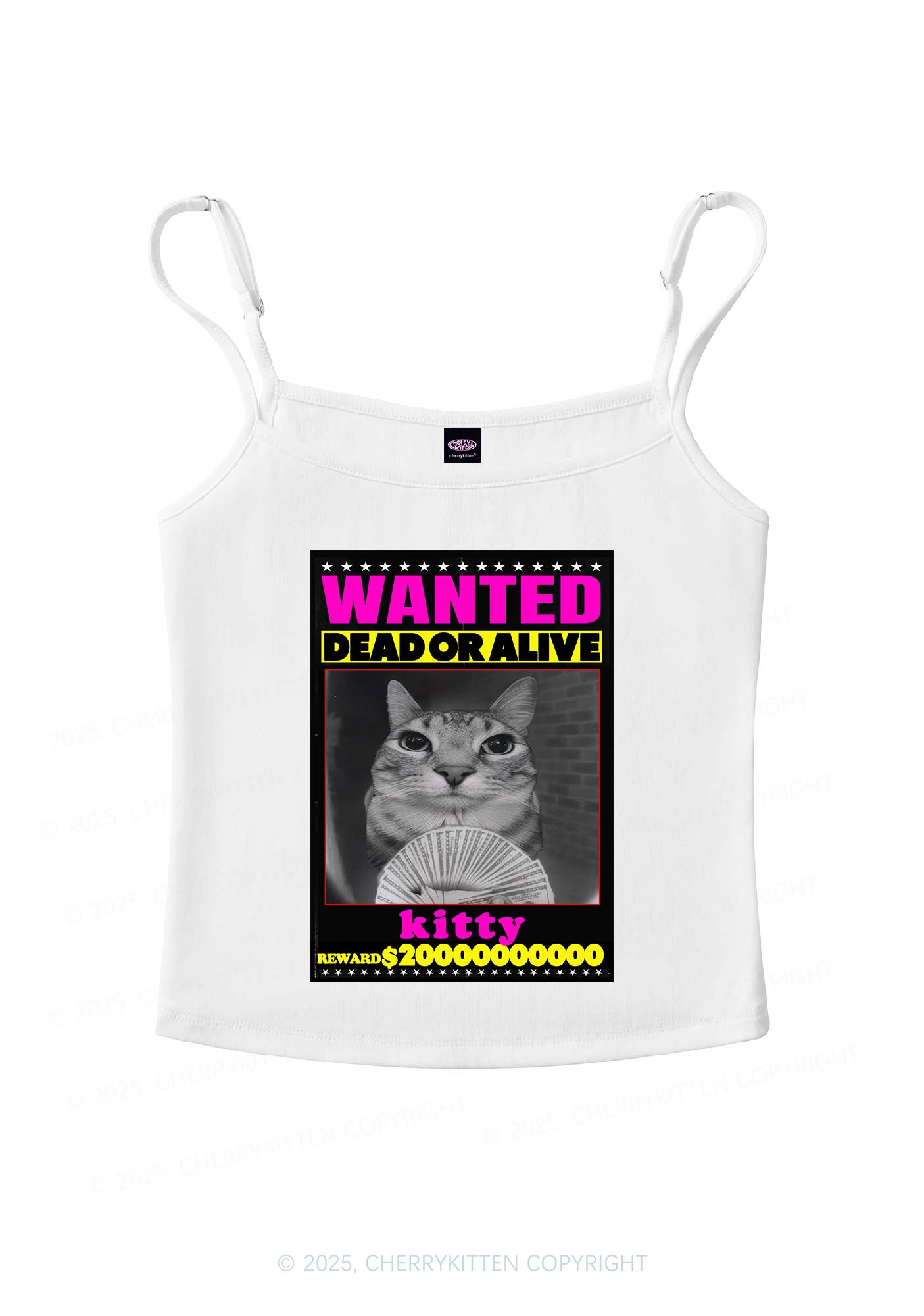 Custom Wanted Kitten Y2K Spaghetti Strap Cami Cherrykitten