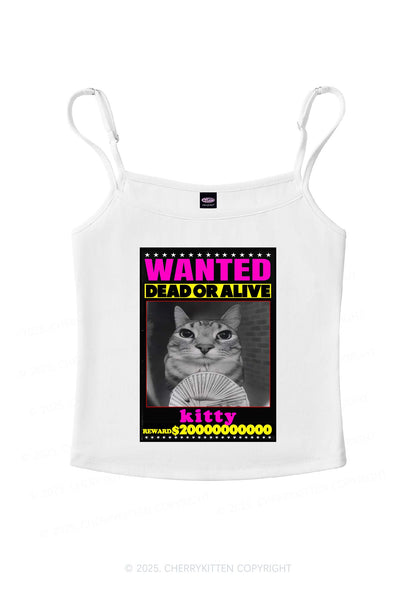 Custom Wanted Kitten Y2K Spaghetti Strap Cami Cherrykitten