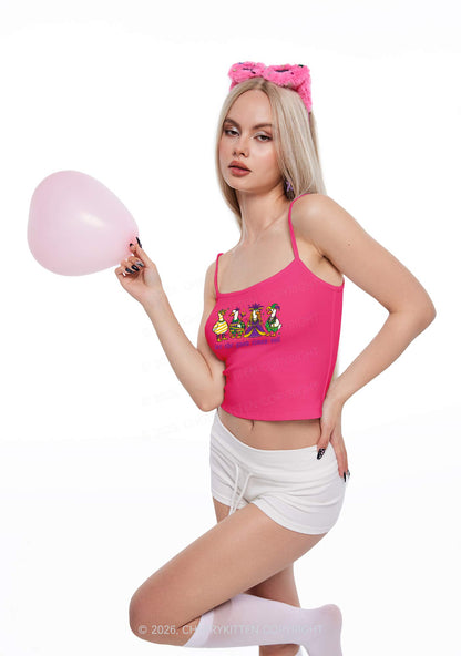 Let The Good Times Roll Y2K Spaghetti Strap Cami Cherrykitten