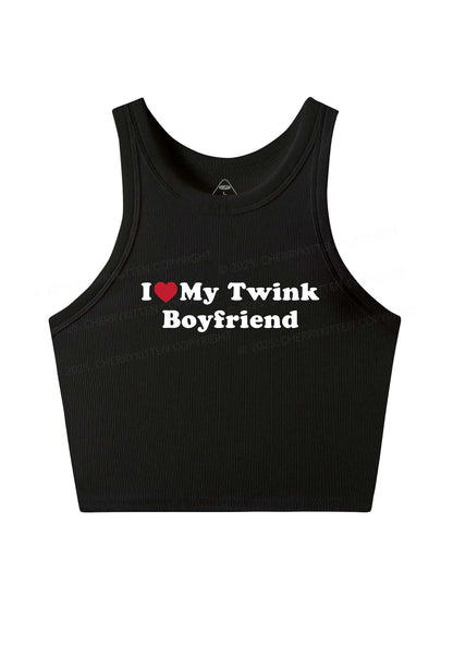 I Love My Twink BF Pride Y2K Crop Tank Top Cherrykitten
