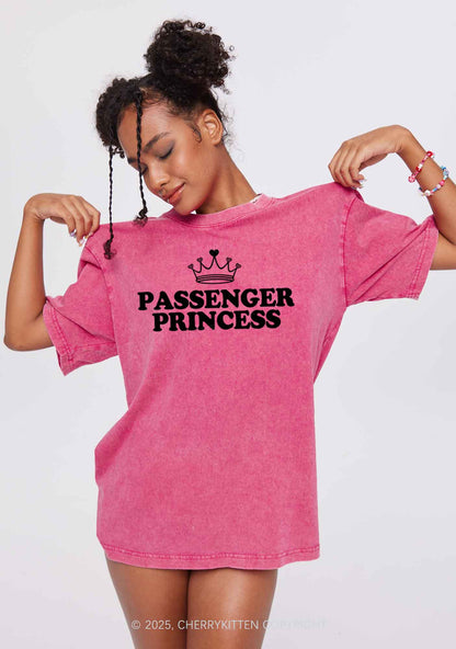 Passenger Princess Designated Driver Y2K Valentine's Day Washed Tee Cherrykitten