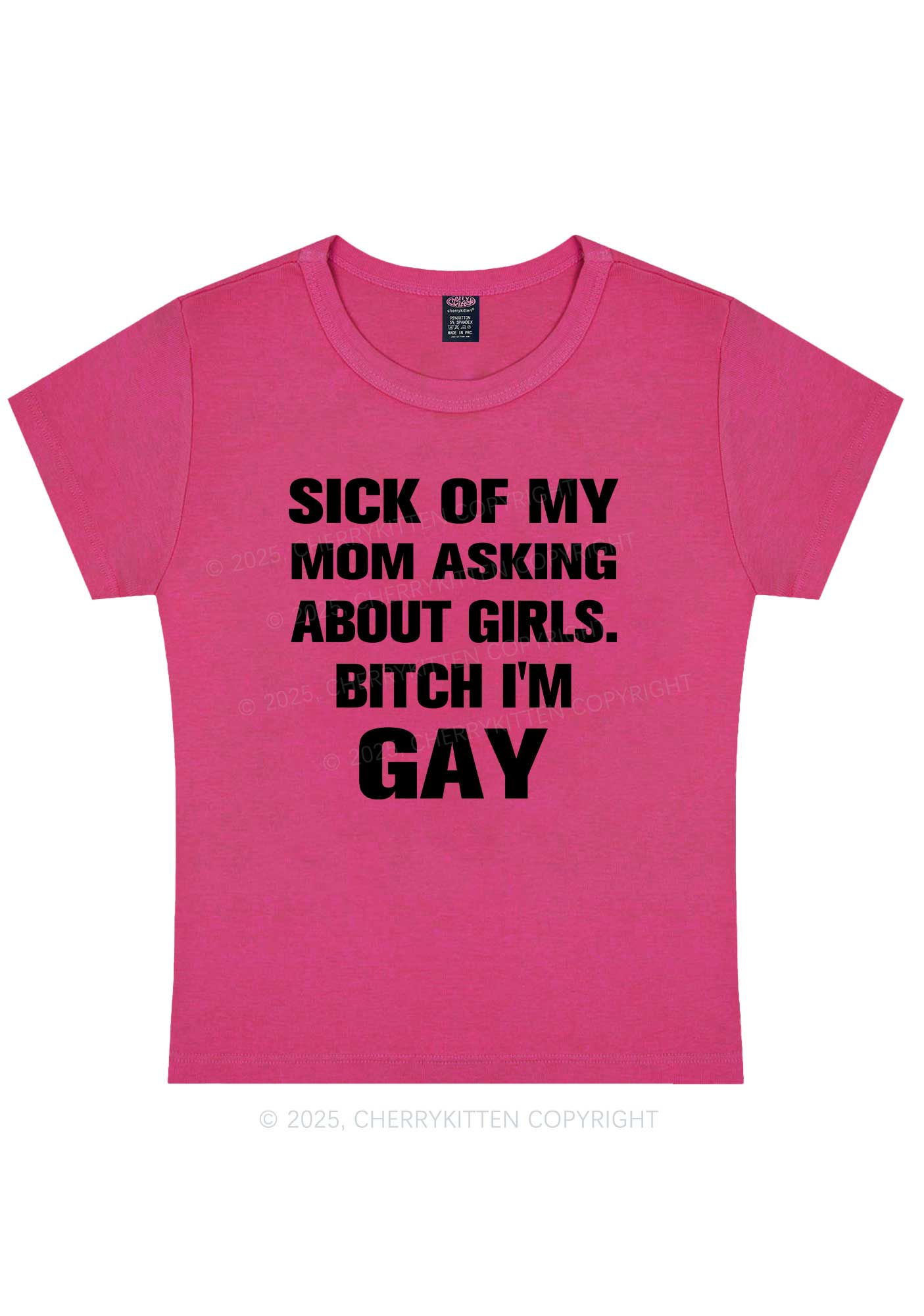 Bxxch Im Gay Pride Y2K Baby Tee Cherrykitten