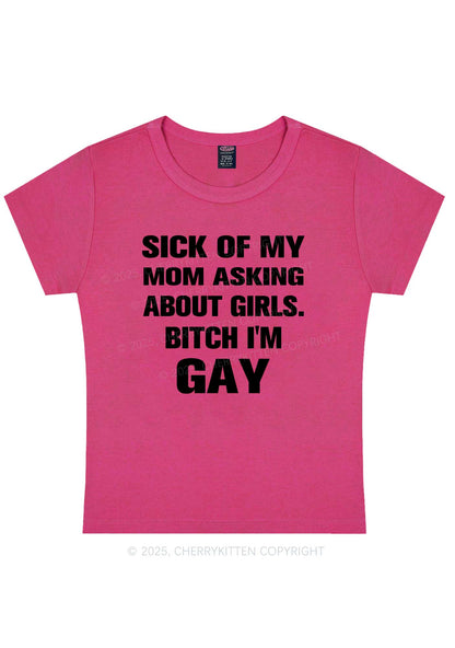 Bxxch Im Gay Pride Y2K Baby Tee Cherrykitten