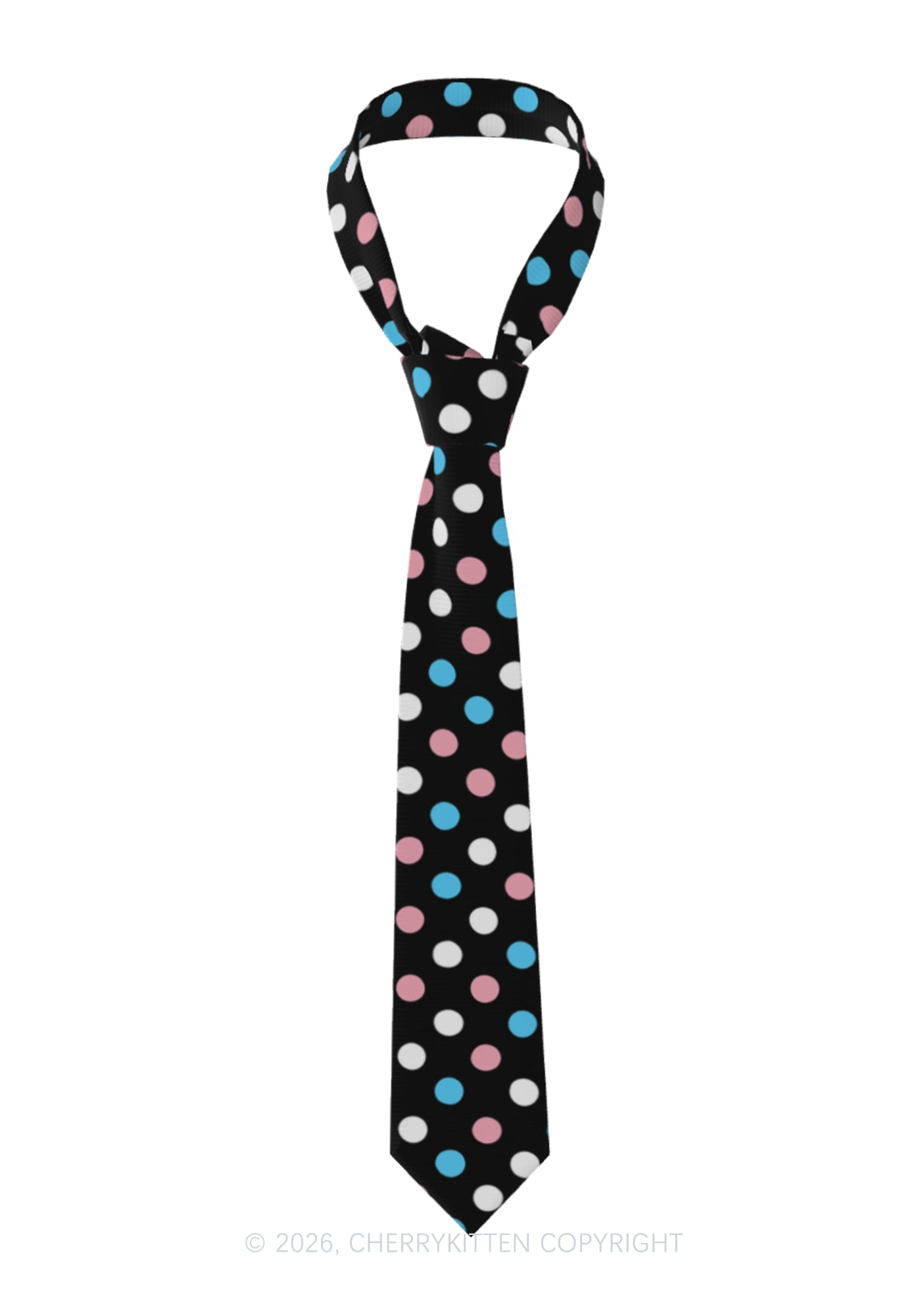 Trans Dots Pride Y2K Necktie Cherrykitten