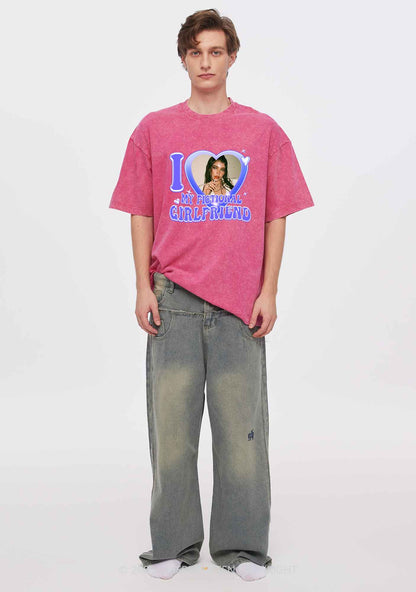 I Love My Fictional GF BF Y2K Valentine's Day Washed Tee Cherrykitten