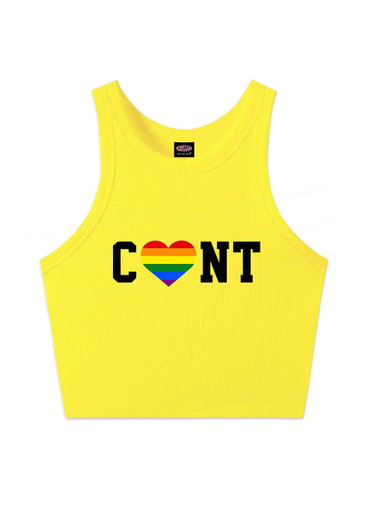 Rainbow Heart Cxxt Pride Y2K Crop Tank Top Cherrykitten