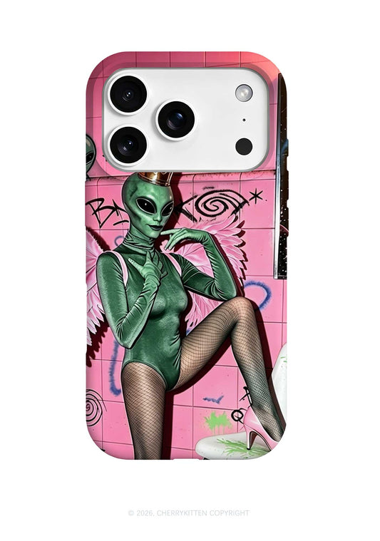 Alien Angel Graffiti Wall Y2K Phone Case Cherrykitten