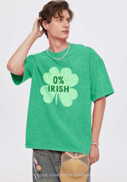 Zero Percent Irish St Patricks Y2K Washed Tee Cherrykitten