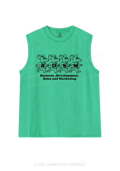 BDSM Rats Y2K Washed Muscle Tank Cherrykitten