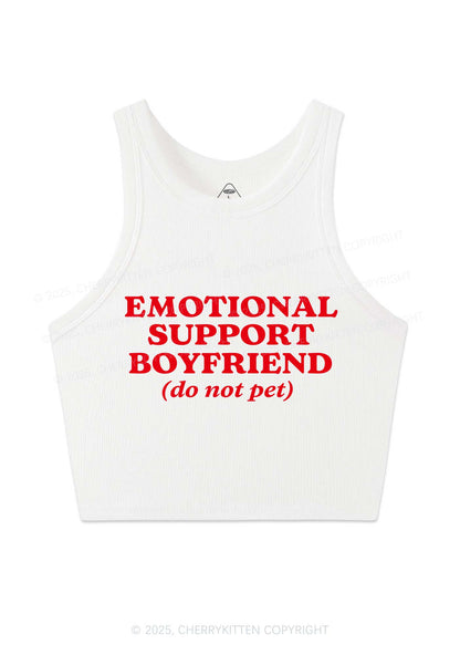 Emotional Support Boyfriend Valentine's Day Y2K Crop Tank Top Cherrykitten