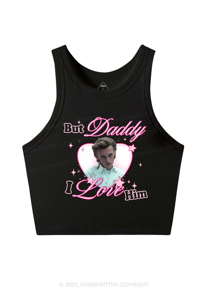 Daddy I Love Number One Y2K Crop Tank Top Cherrykitten