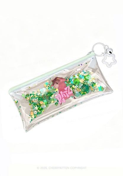 Pink Ratz Y2K Quicksand Transparent Pencil Pouch Cherrykitten