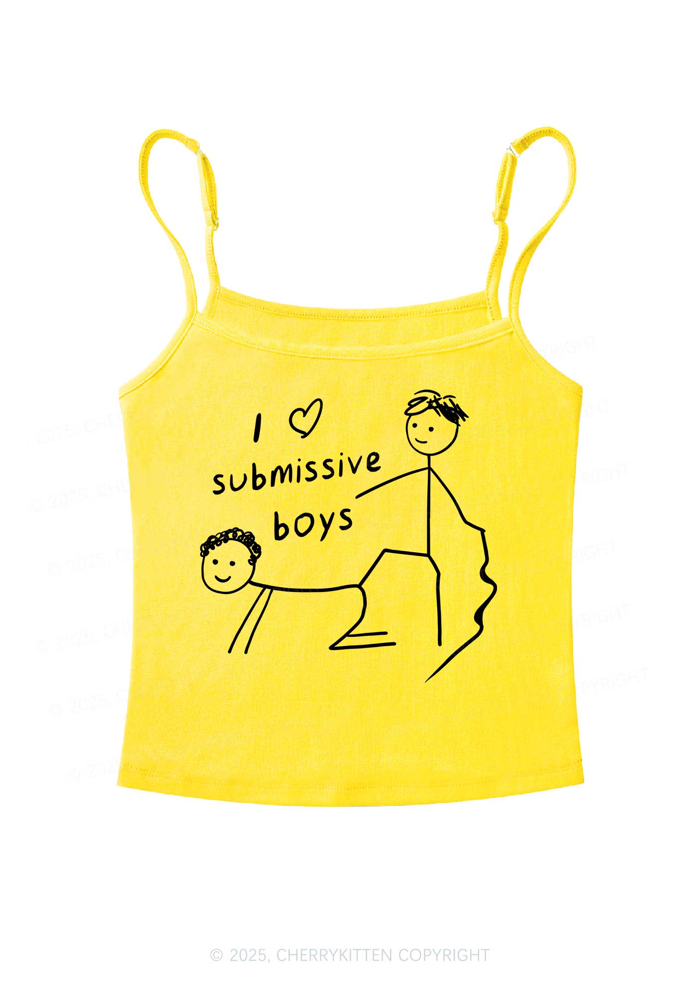 I Love S Gay Boys Pride Y2K Spaghetti Strap Cami Cherrykitten