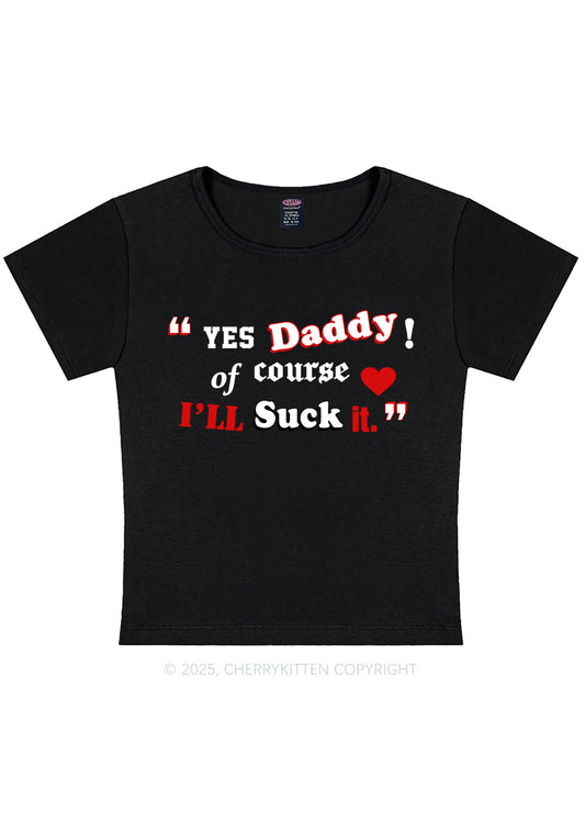 Daddy Suck It Y2K Baby Tee Cherrykitten