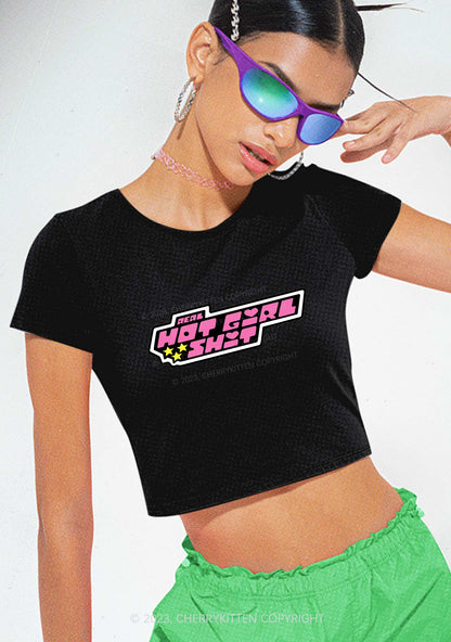 Hot Girl Pentagrams Y2K Baby Tee Cherrykitten