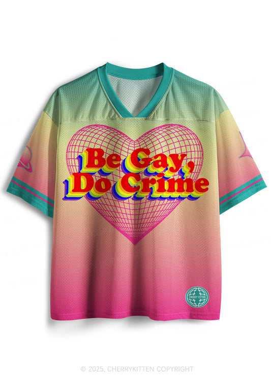 Custom Be Gay Do Crxme Pride Y2K Sport Jersey Shirts Cherrykitten
