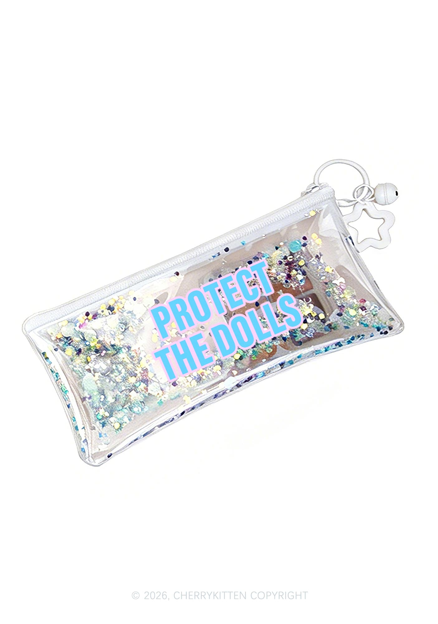 Protect The Dolls Pride Y2K Quicksand Transparent Pencil Pouch Cherrykitten